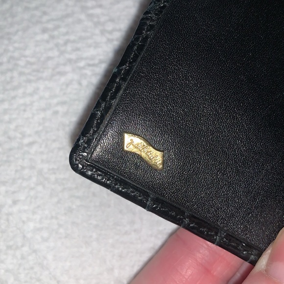 Judith Lieber Vintage Black Leather And Python Snakeskin Clutch/Wallet - Picture 6 of 7